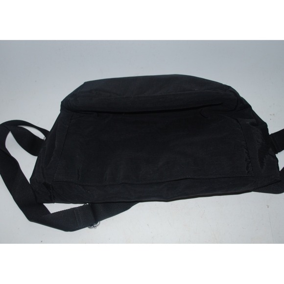 Baggallini Vislon Sidekick Hobo Bag Black Nylon Tan Interior Pre-Owned - Picture 3 of 4